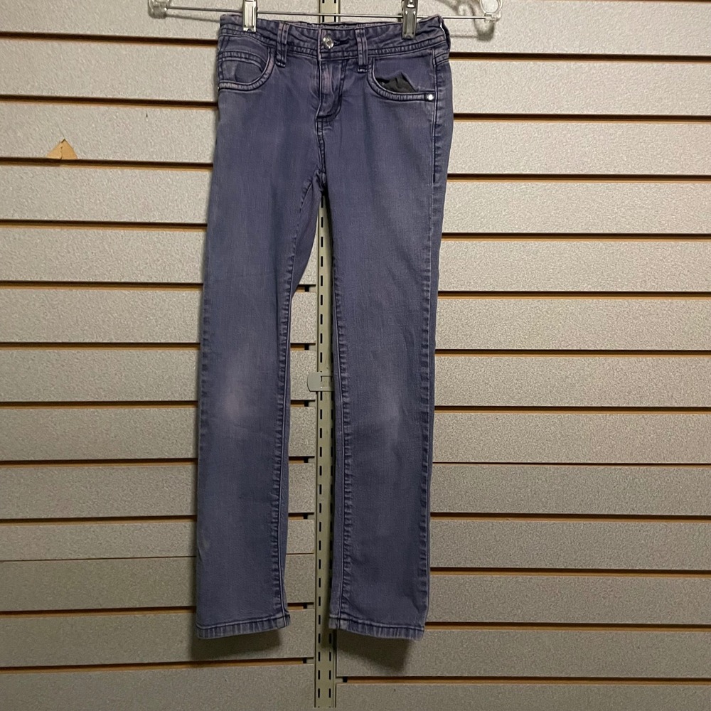 Candies Girl Kids Jeans Size 8 Purple Denim Stretch Adjustable Waist